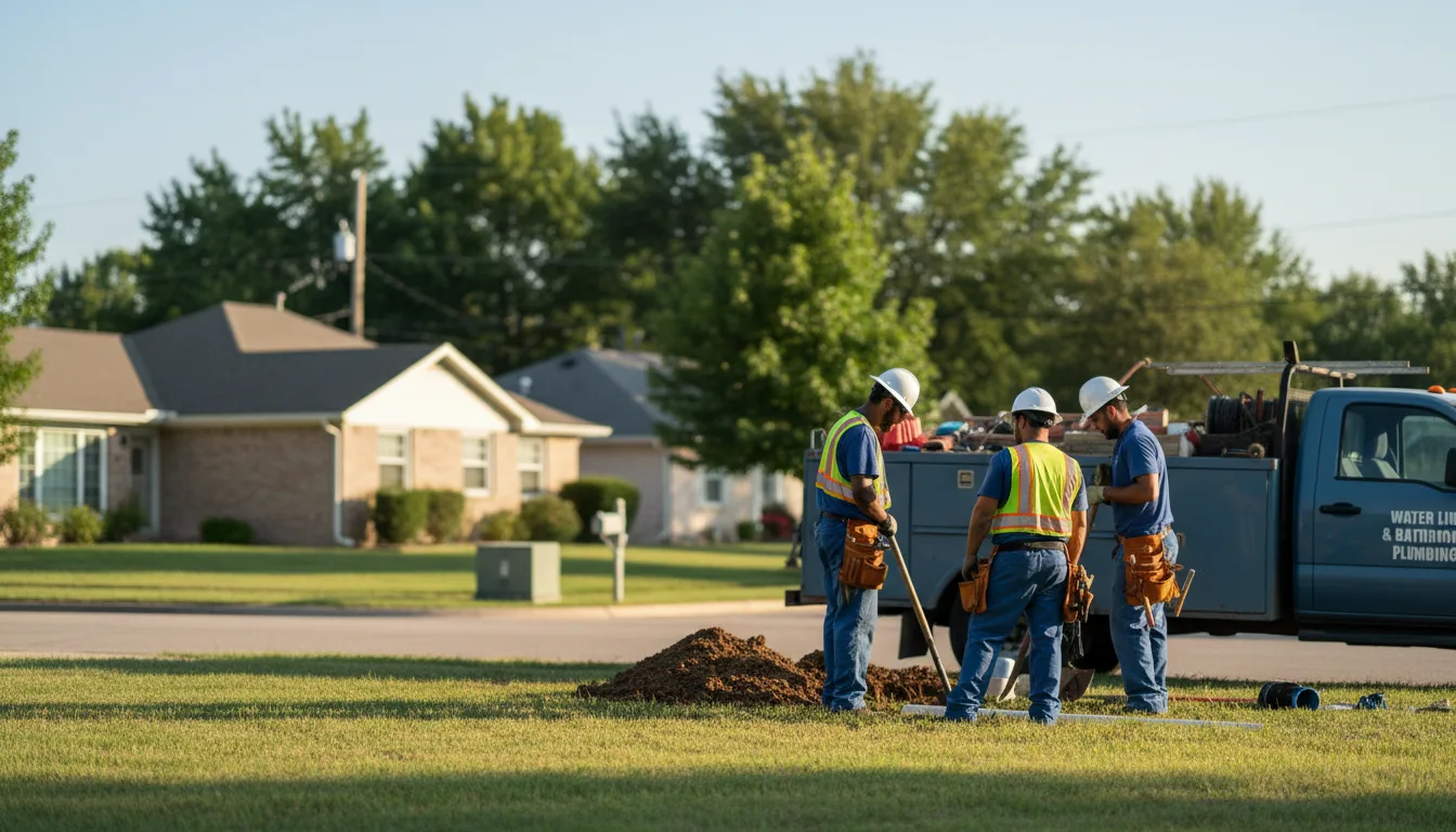 Residential water line and bathroom plumbing service in Chambersburg, PA
